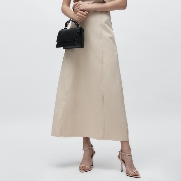 Zara tan leather sandals heels shoes - Picture 7 of 8